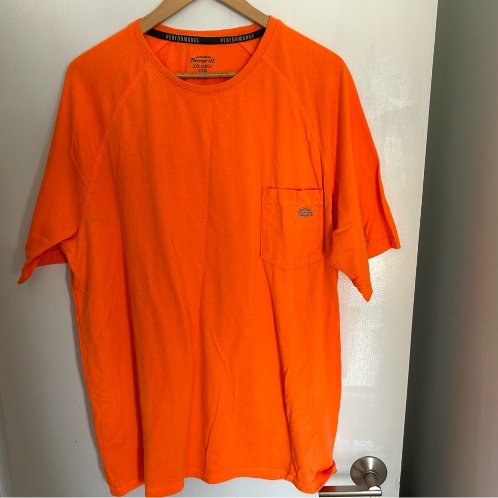 Dickies Men's Orange T-Shirt | XXL Temp IQ cooling tee